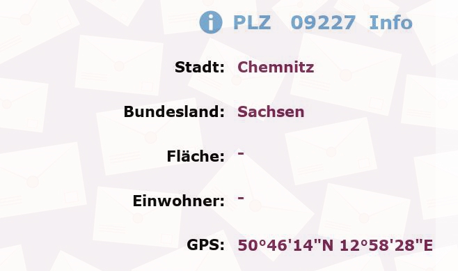 Postleitzahl 09227 Chemnitz, Sachsen Information
