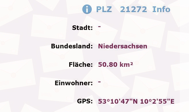 Postleitzahl 21272 Niedersachsen Information