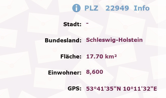 Postleitzahl 22949 Schleswig-Holstein Information