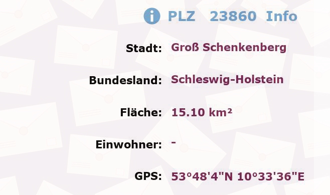 Postleitzahl 23860 Groß Schenkenberg, Schleswig-Holstein Information