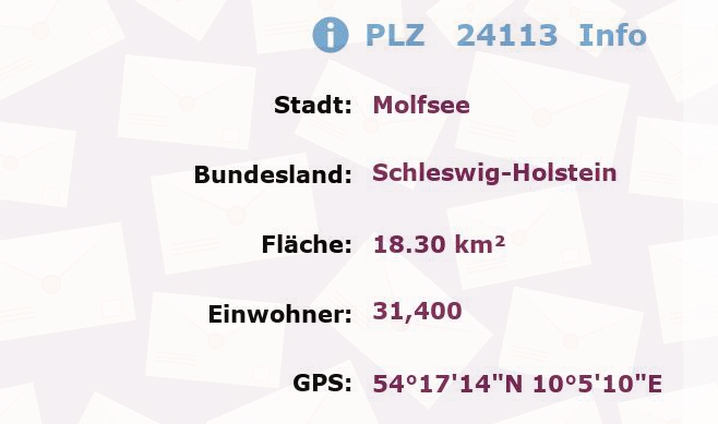 Postleitzahl 24113 Molfsee, Schleswig-Holstein Information