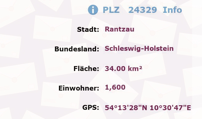 Postleitzahl 24329 Rantzau, Schleswig-Holstein Information