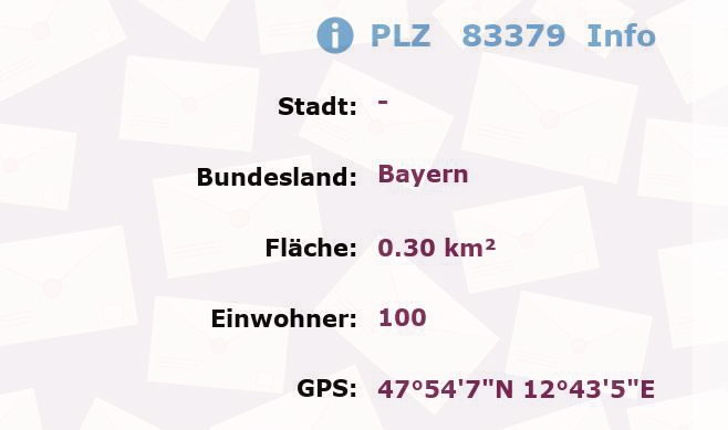 Postleitzahl 83379 Bayern Information