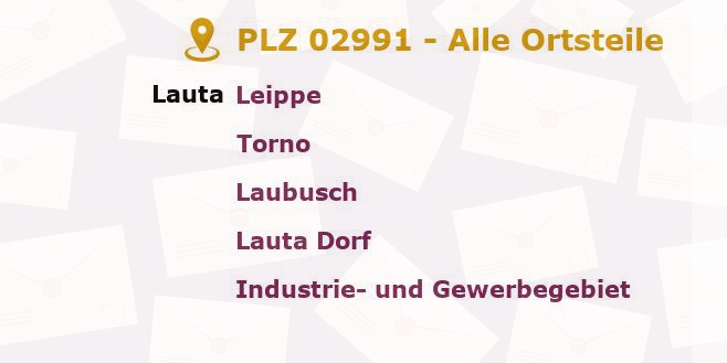 Postleitzahl 02991 Sachsen - Alle Orte und Ortsteile