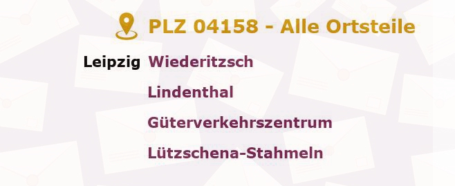 Postleitzahl 04158 Breitenfeld, Sachsen - Alle Orte und Ortsteile