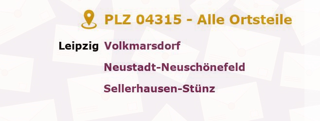 Postleitzahl 04315 Leipzig, Sachsen - Alle Orte und Ortsteile