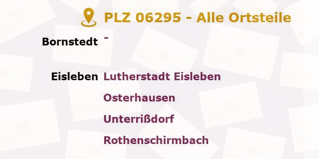 Postleitzahl 06295 Neehausen, Sachsen-Anhalt - Alle Orte und Ortsteile