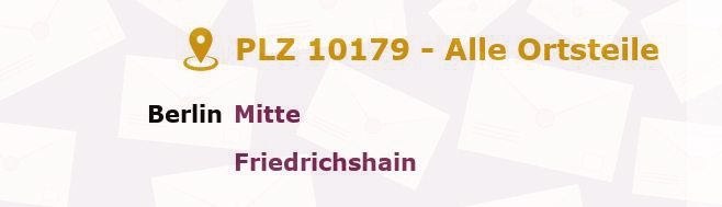 Postleitzahl 10179 Mitte, Berlin - Alle Orte und Ortsteile