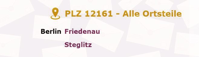 Postleitzahl 12161 Halensee, Berlin - Alle Orte und Ortsteile