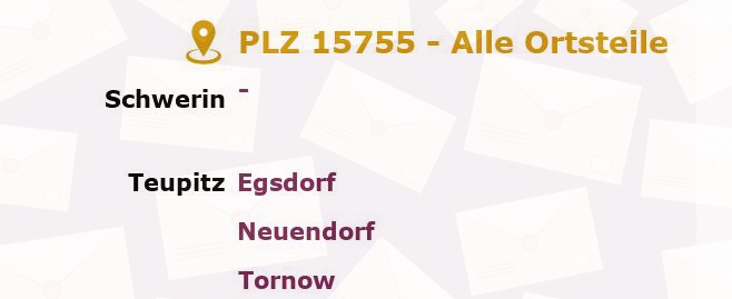 Postleitzahl 15755 Dahme, Brandenburg - Alle Orte und Ortsteile