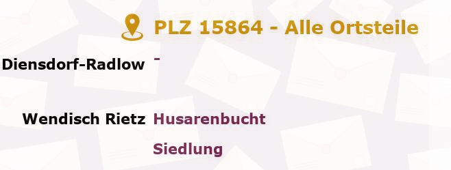 Postleitzahl 15864 Rietz-Neuendorf, Brandenburg - Alle Orte und Ortsteile