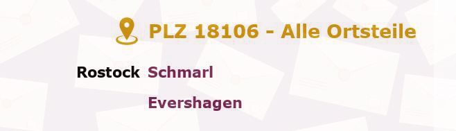 Postleitzahl 18106 Rostock, Mecklenburg-Vorpommern - Alle Orte und Ortsteile