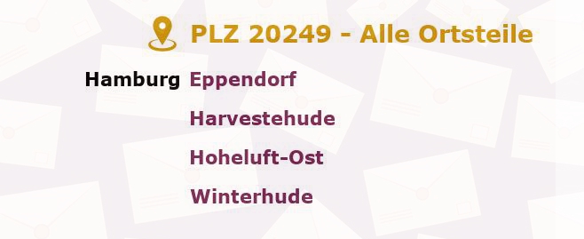 Postleitzahl 20249 Hamburg - Alle Orte und Ortsteile