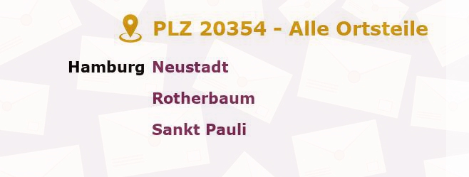 Postleitzahl 20354 Kleiner Grasbrook, Hamburg - Alle Orte und Ortsteile