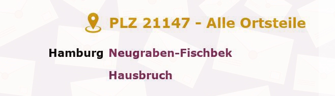 Postleitzahl 21147 Hamburg - Alle Orte und Ortsteile