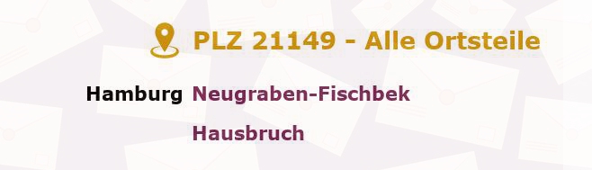 Postleitzahl 21149 Hamburg - Alle Orte und Ortsteile