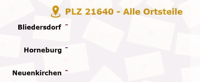 Postleitzahl 21640 Nottensdorf, Niedersachsen - Alle Orte und Ortsteile