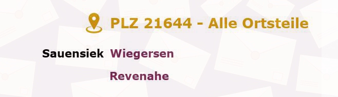 Postleitzahl 21644 Sauensiek, Niedersachsen - Alle Orte und Ortsteile