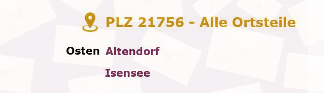 Postleitzahl 21756 Osten, Niedersachsen - Alle Orte und Ortsteile