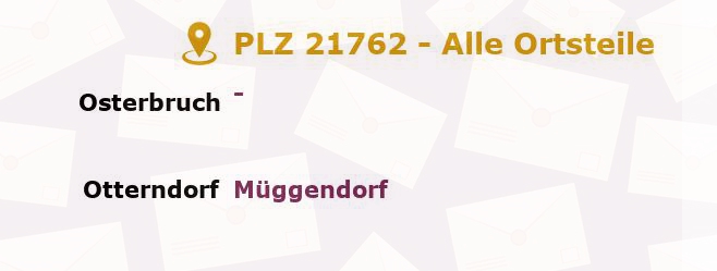 Postleitzahl 21762 Otterndorf, Niedersachsen - Alle Orte und Ortsteile