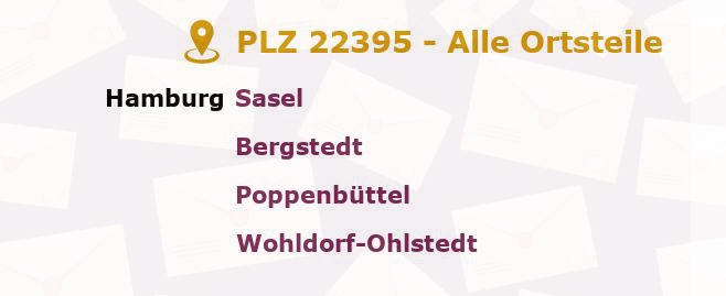 Postleitzahl 22395 Hamburg - Alle Orte und Ortsteile