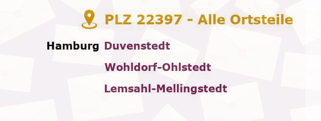 Postleitzahl 22397 Wohldorf-Ohlstedt, Hamburg - Alle Orte und Ortsteile