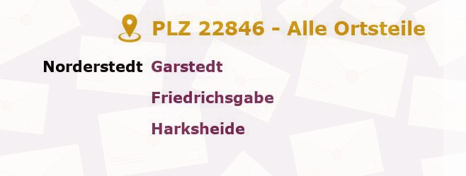 Postleitzahl 22846 Norderstedt, Schleswig-Holstein - Alle Orte und Ortsteile