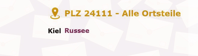 Postleitzahl 24111 Kiel, Schleswig-Holstein - Alle Orte und Ortsteile