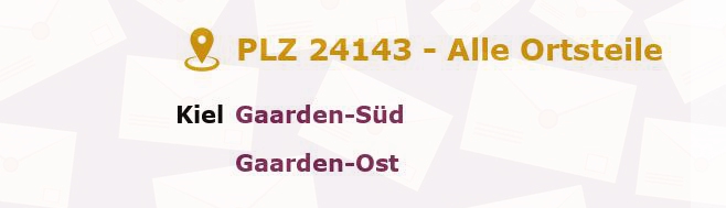 Postleitzahl 24143 Kiel, Schleswig-Holstein - Alle Orte und Ortsteile