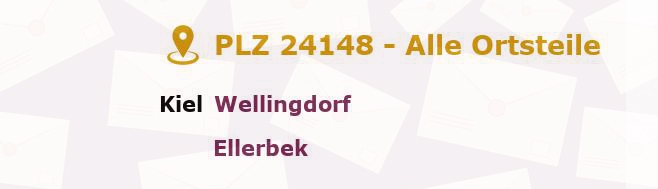 Postleitzahl 24148 Kiel, Schleswig-Holstein - Alle Orte und Ortsteile