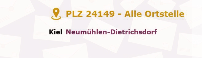 Postleitzahl 24149 Kiel, Schleswig-Holstein - Alle Orte und Ortsteile