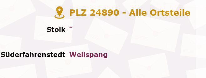 Postleitzahl 24890 Stolk, Schleswig-Holstein - Alle Orte und Ortsteile