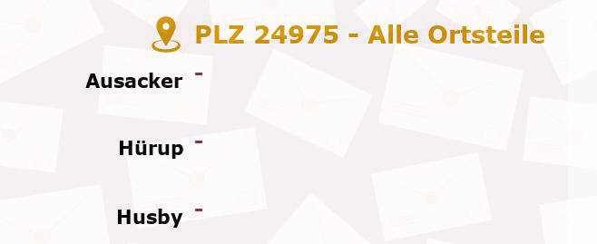 Postleitzahl 24975 Maasbüll, Schleswig-Holstein - Alle Orte und Ortsteile