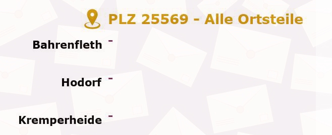 Postleitzahl 25569 Kremperheide, Schleswig-Holstein - Alle Orte und Ortsteile