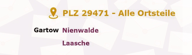 Postleitzahl 29471 Gartow, Niedersachsen - Alle Orte und Ortsteile