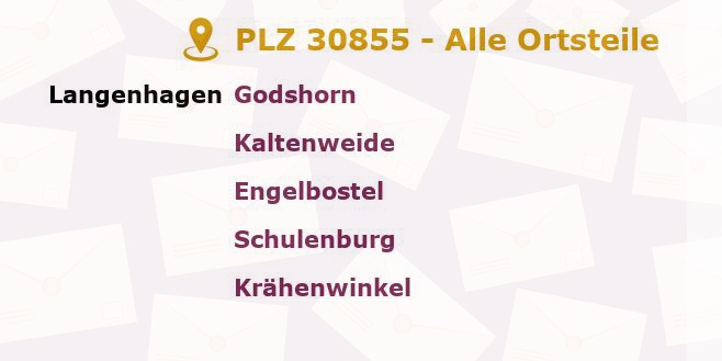 Postleitzahl 30855 Langenhagen, Niedersachsen - Alle Orte und Ortsteile