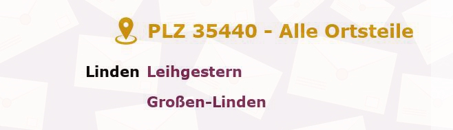 Postleitzahl 35440 Giessen, Hessen - Alle Orte und Ortsteile