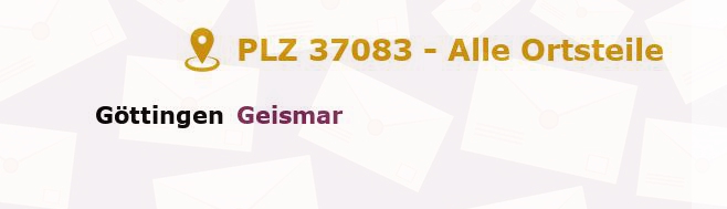 Postleitzahl 37083 Göttingen, Niedersachsen - Alle Orte und Ortsteile