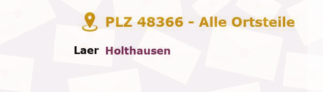 Postleitzahl 48366 Laer, Nordrhein-Westfalen - Alle Orte und Ortsteile