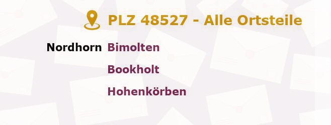 Postleitzahl 48527 Nordhorn, Niedersachsen - Alle Orte und Ortsteile