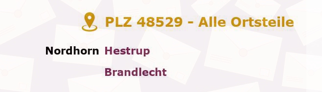 Postleitzahl 48529 Nordhorn, Niedersachsen - Alle Orte und Ortsteile