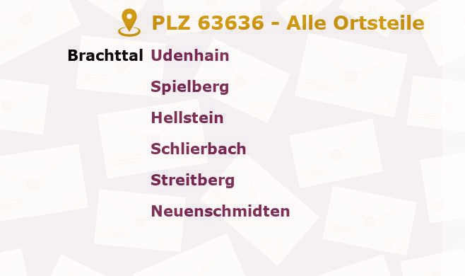Postleitzahl 63636 Hessen - Alle Orte und Ortsteile
