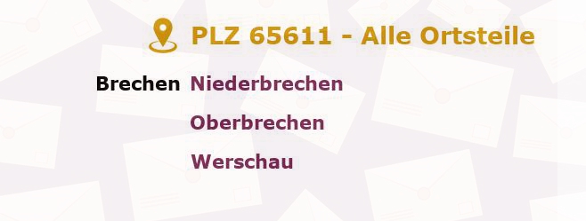 Postleitzahl 65611 Hessen - Alle Orte und Ortsteile