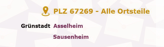 Postleitzahl 67269 Grünstadt, Rheinland-Pfalz - Alle Orte und Ortsteile