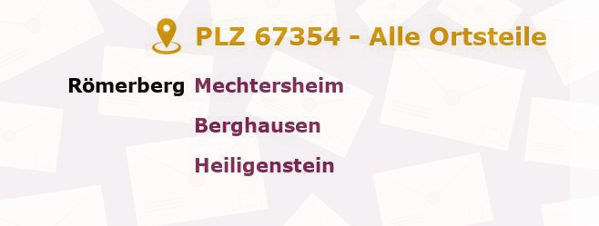 Postleitzahl 67354 Oberhausen-Rheinhausen, Baden-Württemberg - Alle Orte und Ortsteile