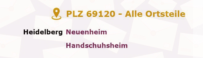 Postleitzahl 69120 Heidelberg, Baden-Württemberg - Alle Orte und Ortsteile