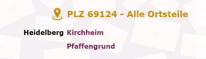 Postleitzahl 69124 Heidelberg, Baden-Württemberg - Alle Orte und Ortsteile