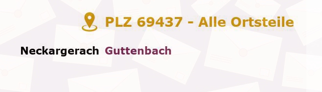 Postleitzahl 69437 Neckargerach, Baden-Württemberg - Alle Orte und Ortsteile