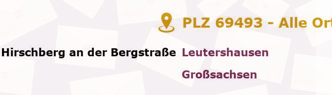 Postleitzahl 69493 Baden-Württemberg - Alle Orte und Ortsteile