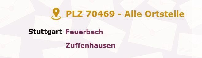 Postleitzahl 70469 Stuttgart, Baden-Württemberg - Alle Orte und Ortsteile